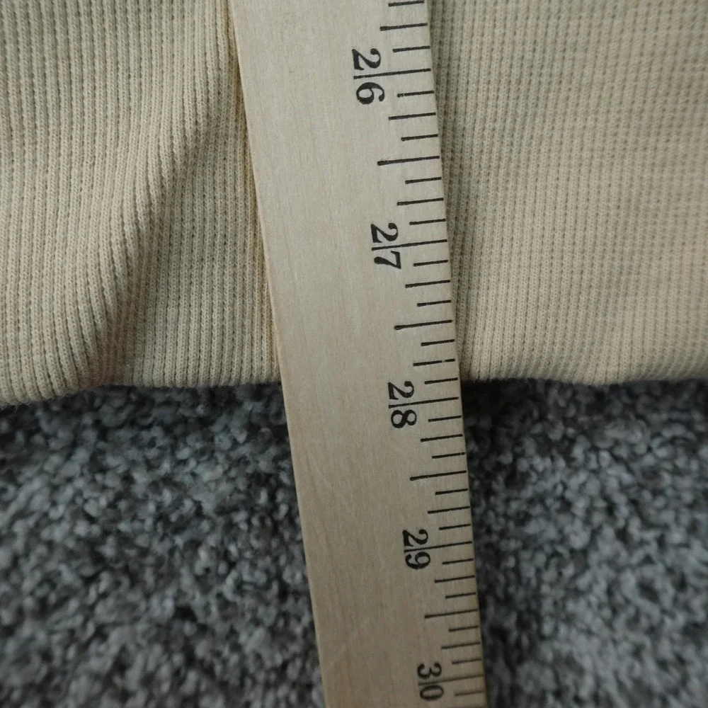 NEW True Religion Hoodie Mens S Beige Full Zip Fleece Sweatshirt Jacket Graphic